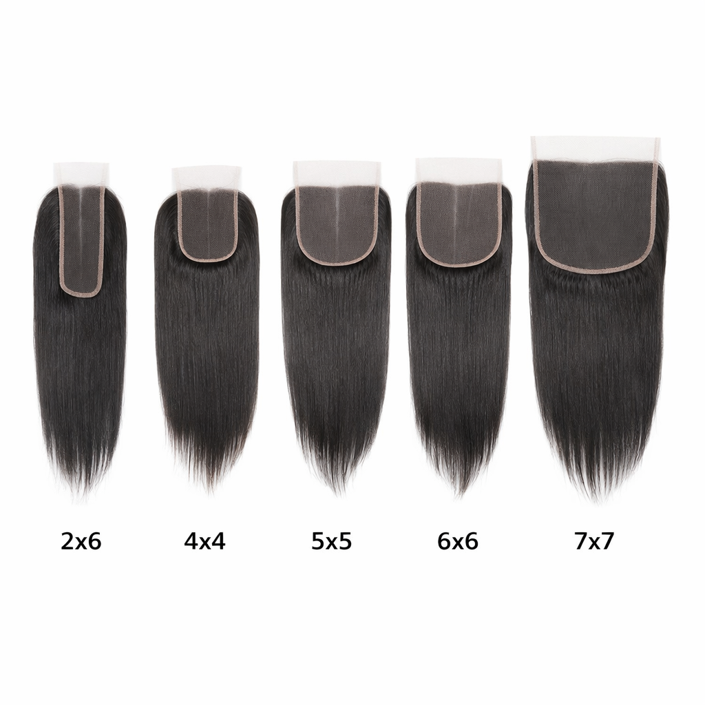 Virgin hair closures (HD, straight)